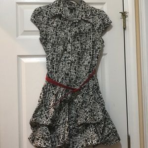 Black and White Printed Dress